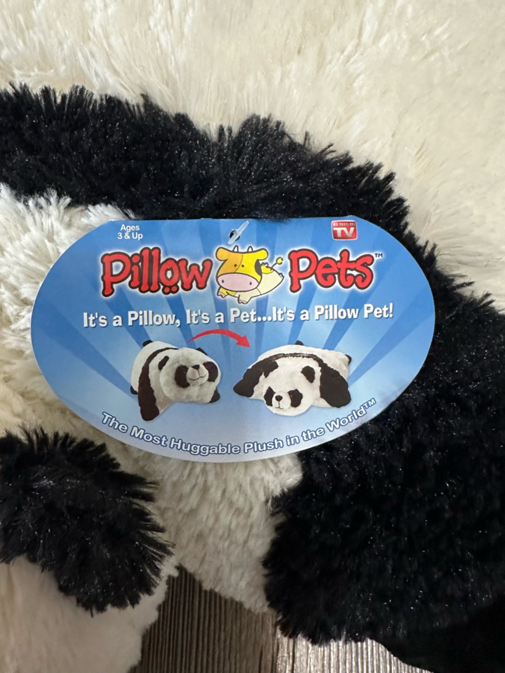 Pillow Pets 2010 Panda Bear folding plush pillow NWT as seen on TV - Picture 5 of 11